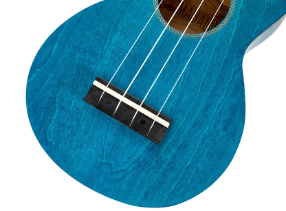 Mahalo Slimline Soprano Ukulele - Transparent Blue — view 4