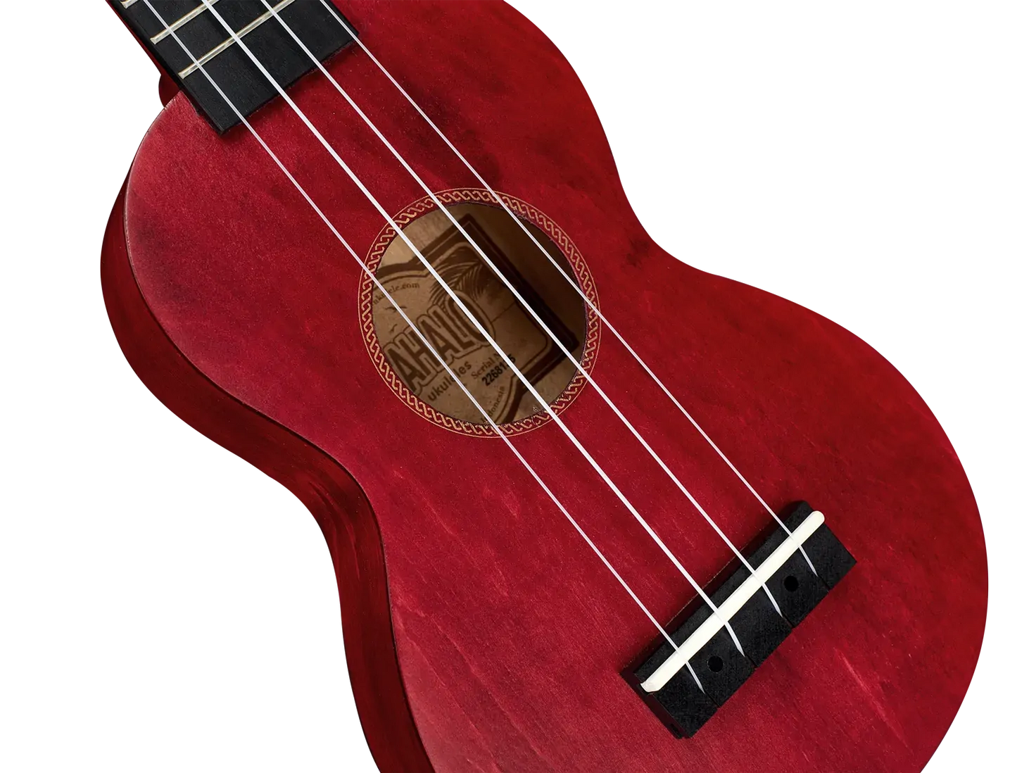 Mahalo Slimline Soprano Ukulele Transparent Red MS1TRD — view 4