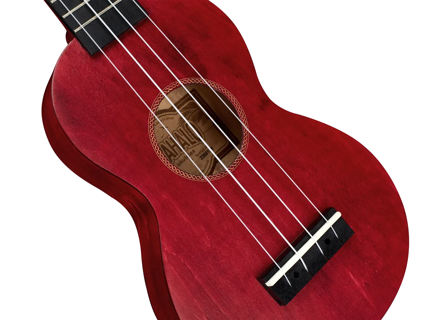 Mahalo Slimline Soprano Ukulele Transparent Red MS1TRD — view 4