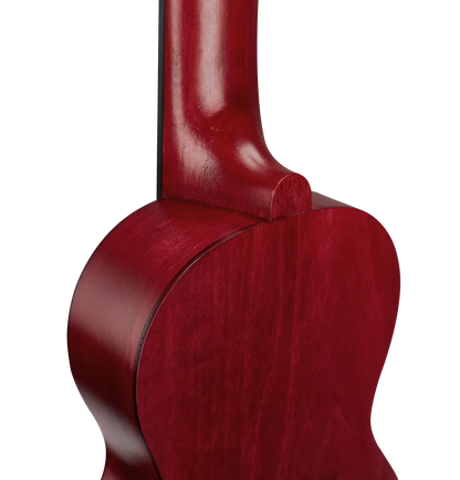 Mahalo Slimline Soprano Ukulele Transparent Red MS1TRD — view 3