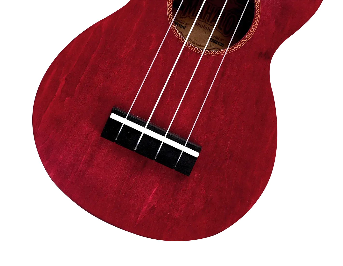 Mahalo Slimline Soprano Ukulele Transparent Red MS1TRD — view 5