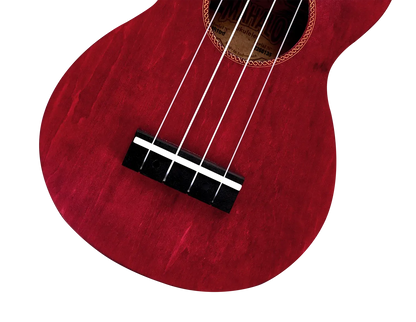Mahalo Slimline Soprano Ukulele Transparent Red MS1TRD — view 5
