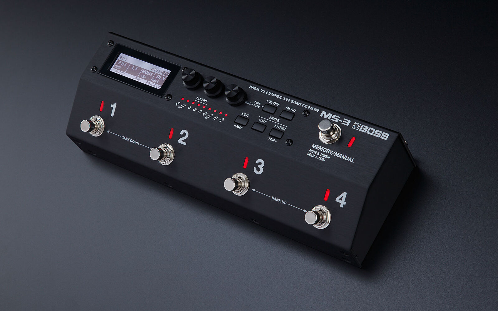 BOSS MS-3 Multi Effects Switcher & Pedalboard Solution - Compact, Versatile, Creative Audio Effects System — view 5