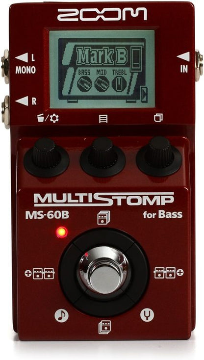 Zoom MS60B MultiStomp Bass Guitar Multi Effect Pedal