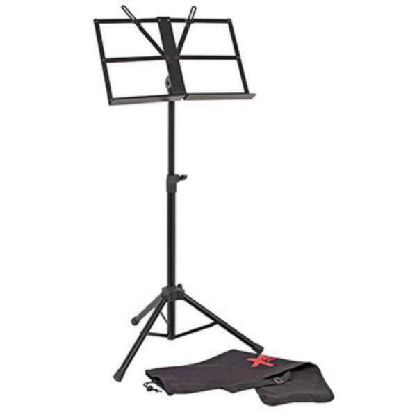 Xtreme Pro MS88 Heavy Duty Fold Up Music Stand Black With Carry Bag
