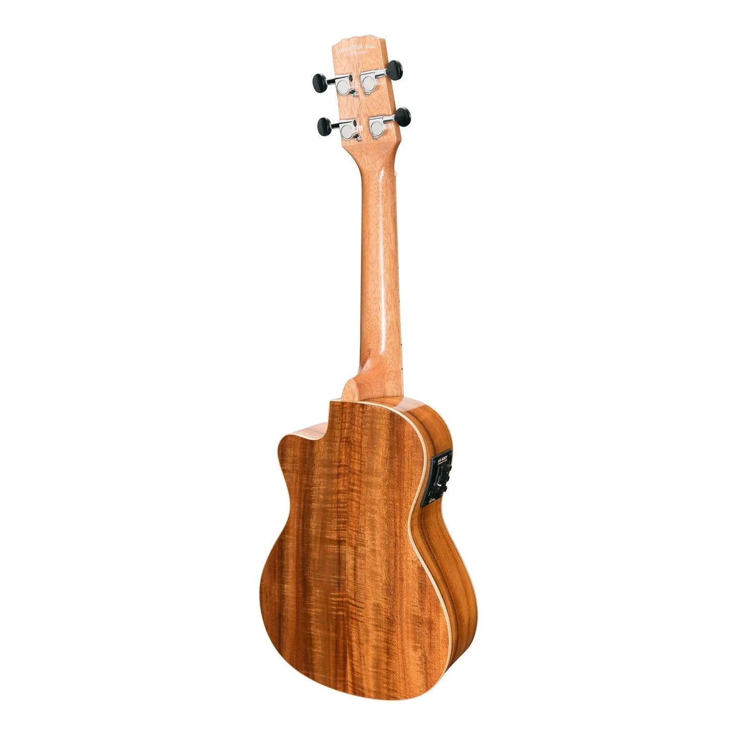 Martinez Southern Belle 8 Series Koa Solid Top Electric Cutaway Concert Ukulele with Hard Case Natural Gloss — view 2