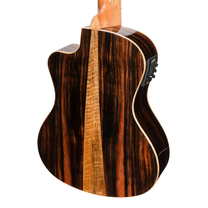 Martinez Southern Belle 7 Series Tenor Ukulele with Solid Spruce Top and Hard Case - Natural Gloss — view 5
