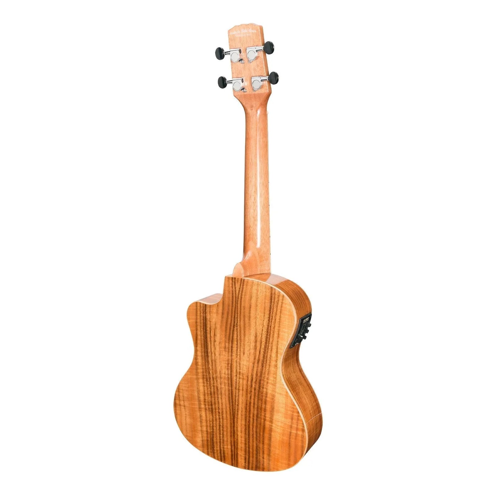 Martinez Southern Belle 8 Series Koa Solid Top Electric Cutaway Tenor Ukulele with Hard Case Natural Gloss — view 2