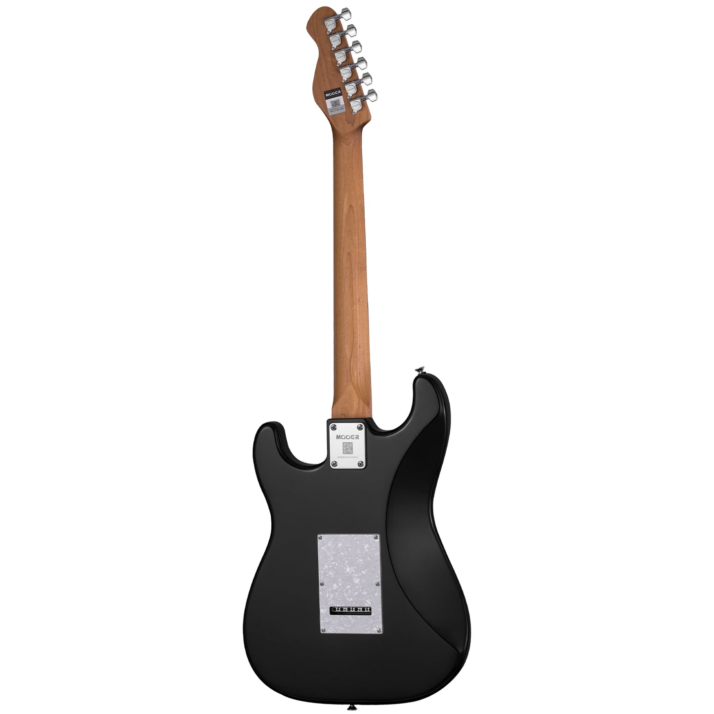 MOOER MSC10 Pro Electric Guitar with Black/White Scratch Plate — view 2