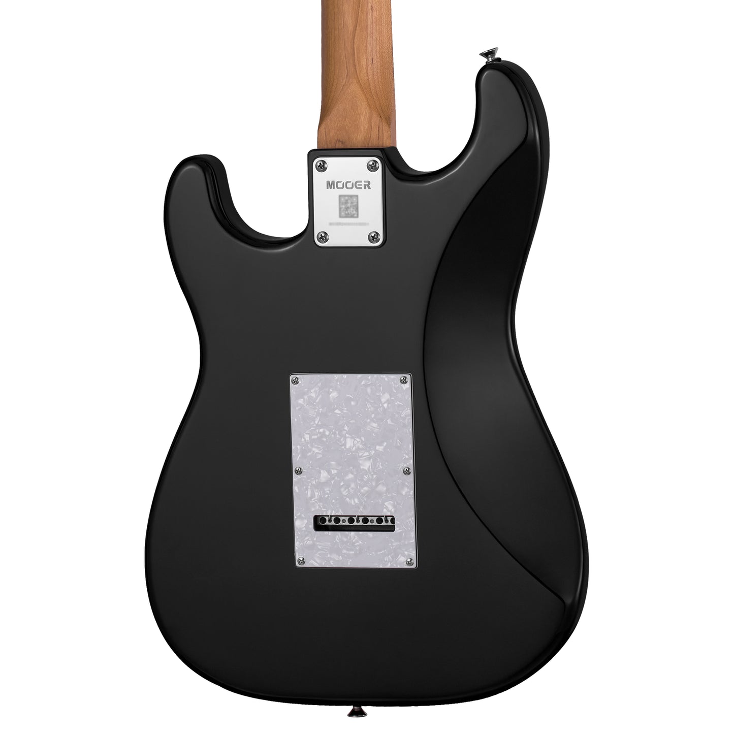 MOOER MSC10 Pro Electric Guitar with Black/White Scratch Plate — view 4