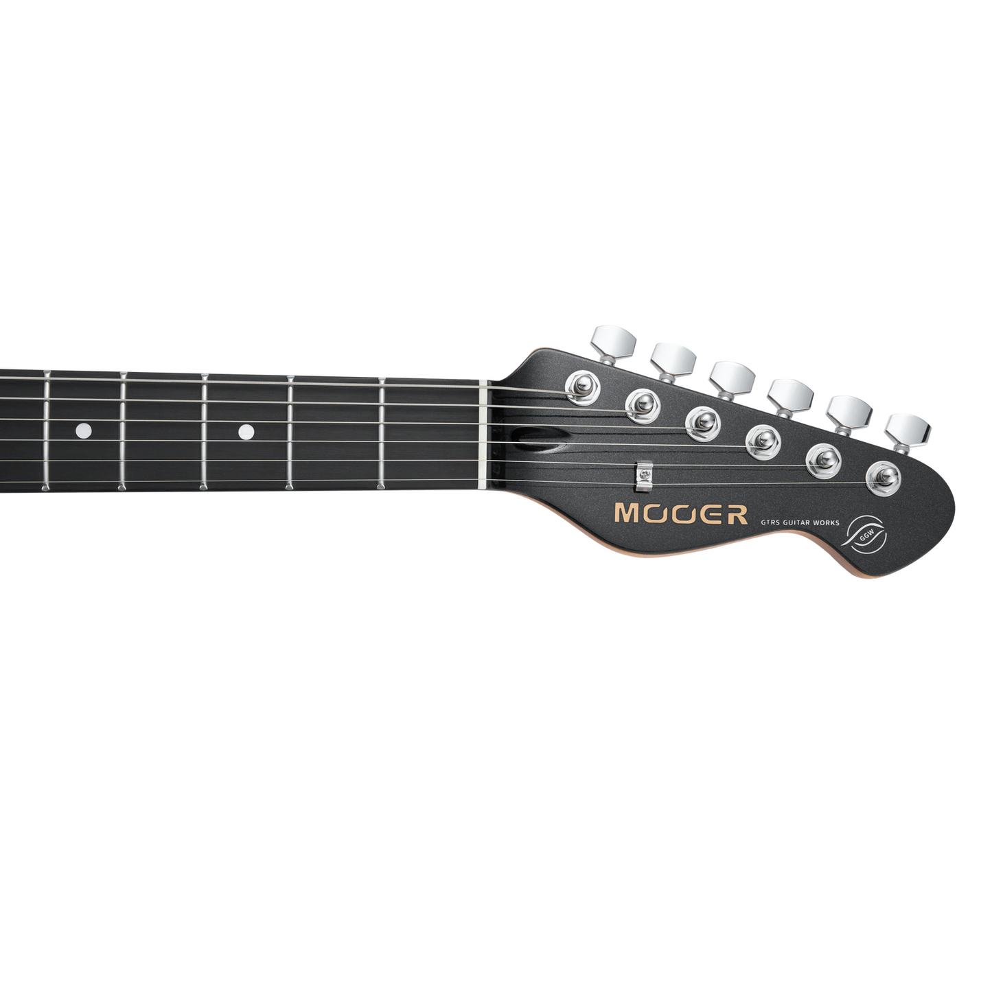 Mooer MSC12 Electric Guitar Iron Silver Gloss, Double Cutaway, 6 Strings, Roasted Maple Neck, Tech Ebony Fingerboard, Tremolo Bridge, H-H Pickups — view 5