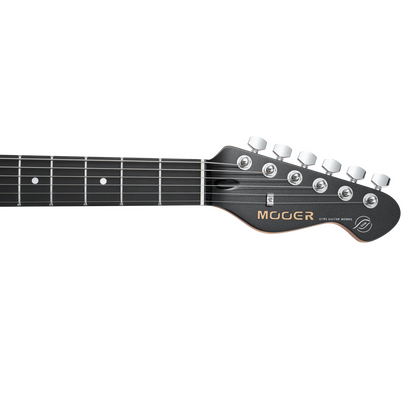 Mooer MSC12 Electric Guitar Iron Silver Gloss, Double Cutaway, 6 Strings, Roasted Maple Neck, Tech Ebony Fingerboard, Tremolo Bridge, H-H Pickups — view 5