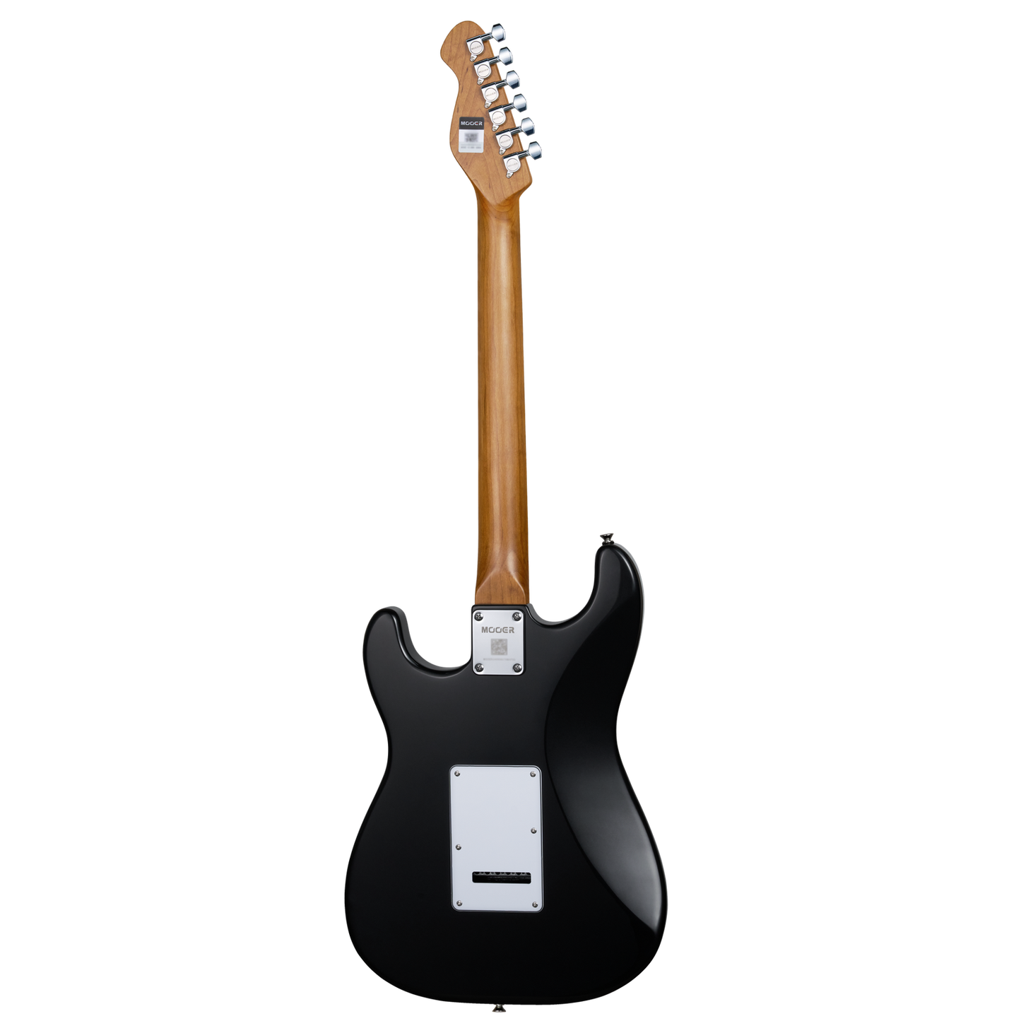 Mooer MSC12 Electric Guitar Iron Silver Gloss, Double Cutaway, 6 Strings, Roasted Maple Neck, Tech Ebony Fingerboard, Tremolo Bridge, H-H Pickups — view 2