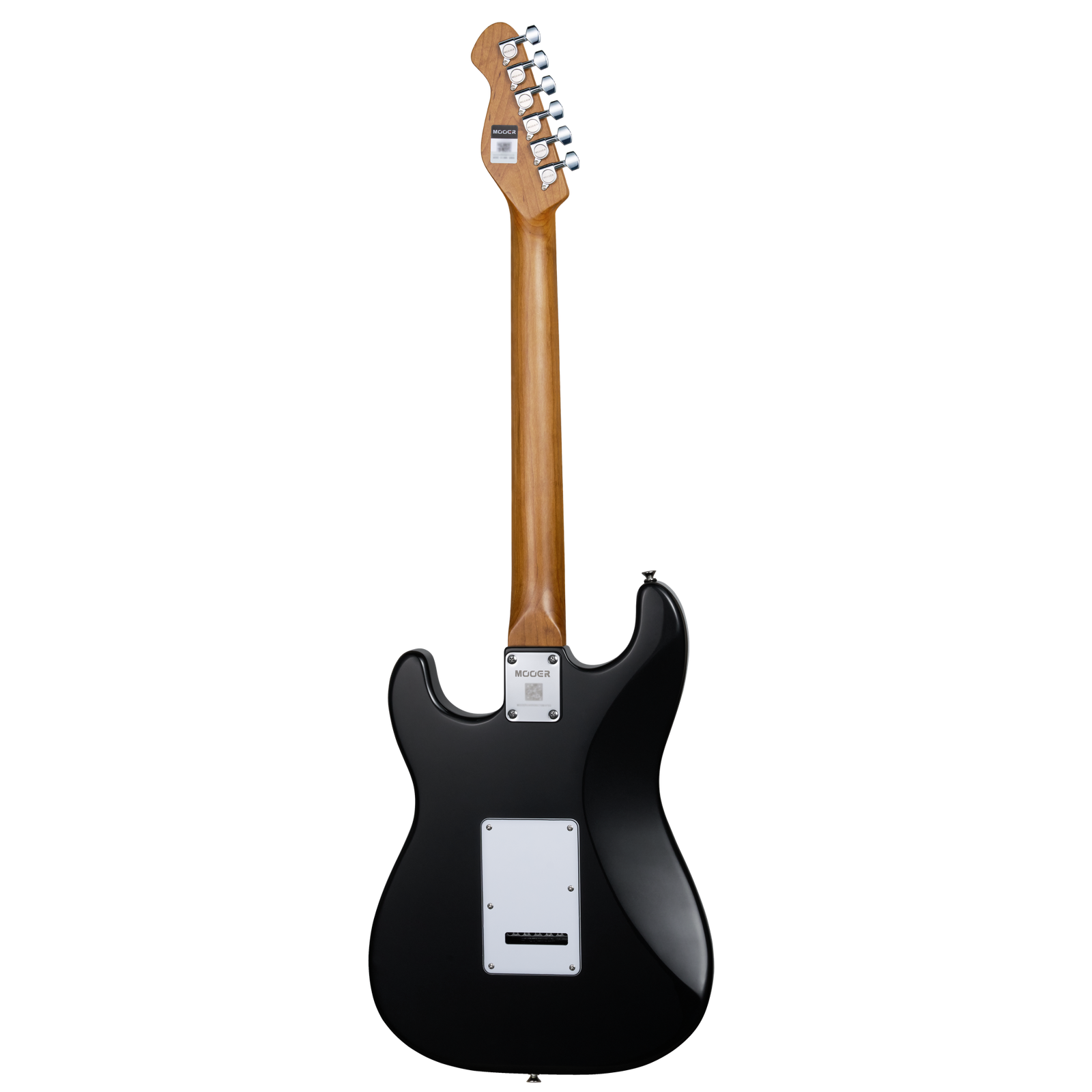 Mooer MSC12 Electric Guitar Iron Silver Gloss, Double Cutaway, 6 Strings, Roasted Maple Neck, Tech Ebony Fingerboard, Tremolo Bridge, H-H Pickups — view 2