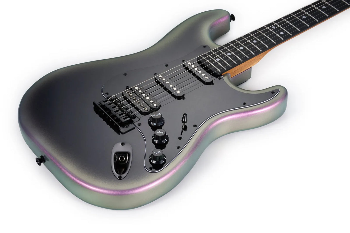 MOOER MSC18 Electric Guitar Dark Aurora Finish with Custom Tremolo and H-S-S Pickup Configuration — view 3