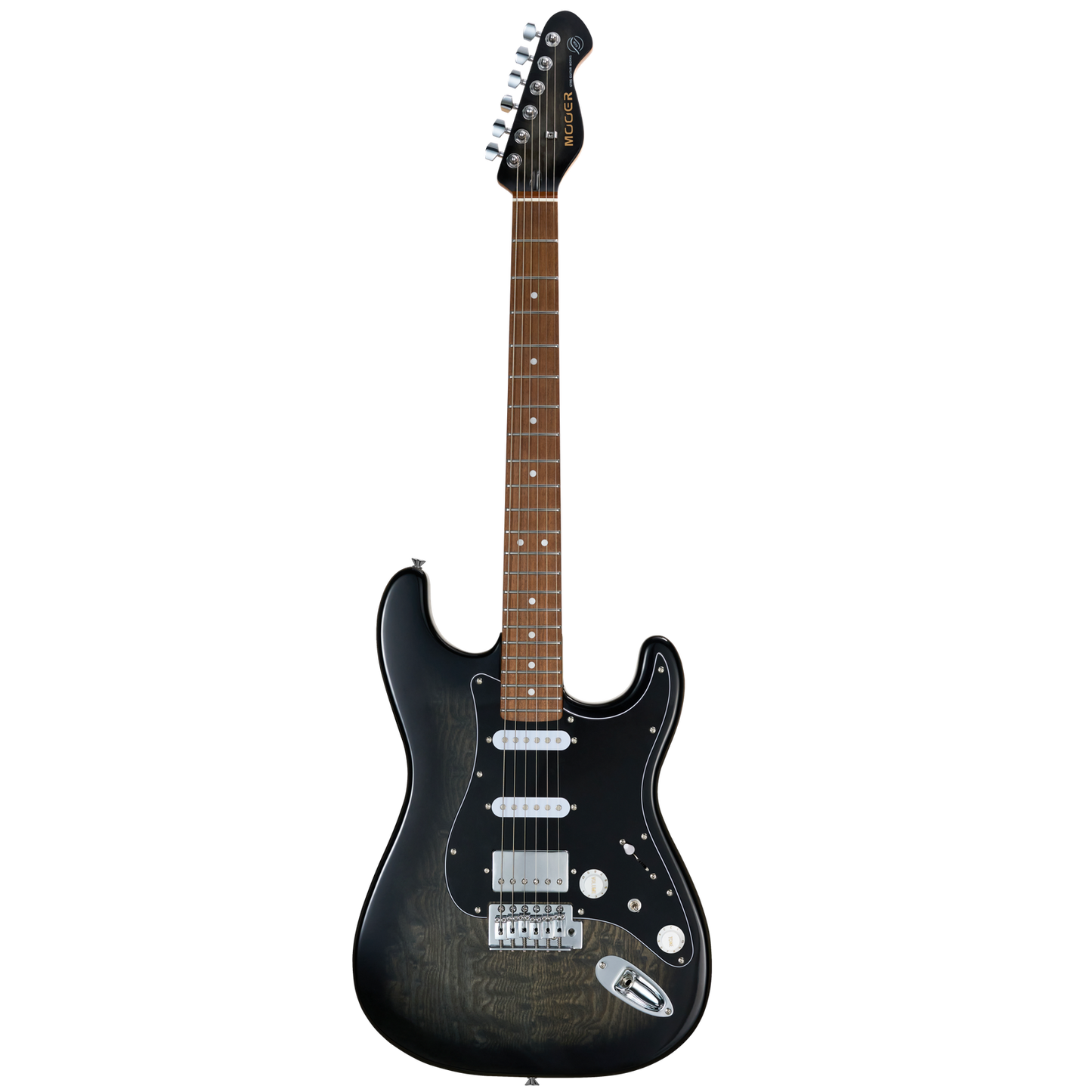 Mooer MSC20 Electric Guitar Black Burst with Roasted Maple Neck and H-S-S Pickups