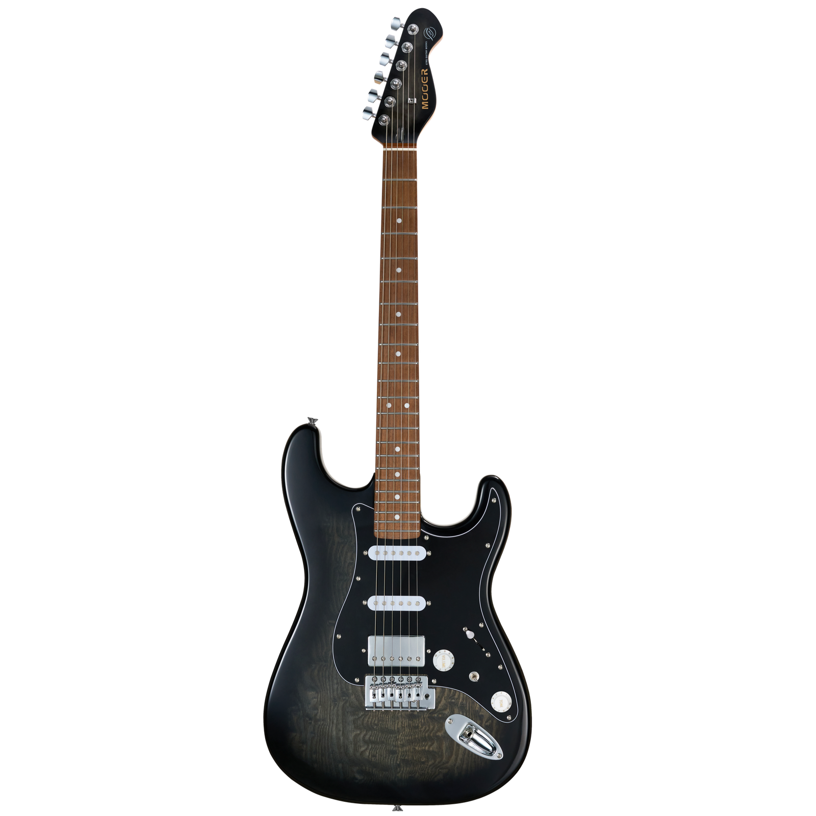 Mooer MSC20 Electric Guitar Black Burst with Roasted Maple Neck and H-S-S Pickups