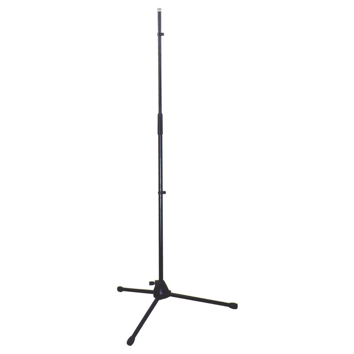 SoundArt MST-2-BK Heavy-Duty Straight Microphone Stand with Folding Tripod Base, Black, Max Height 157cm