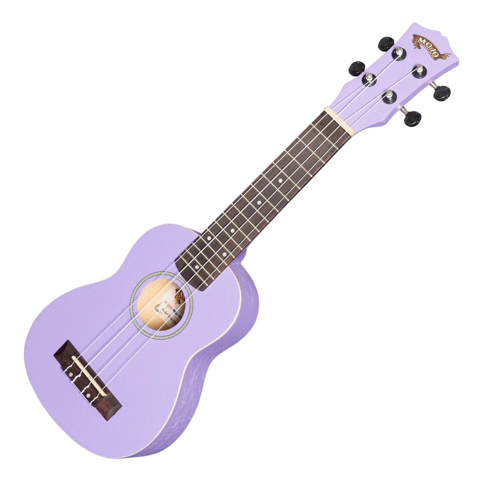 Mojo Colour Series Soprano Ukulele in Purple - MSU-C66-PUR, Meranti & Nato Construction, 4 Strings, 15 Frets, Right Handed, No Pickup — view 3