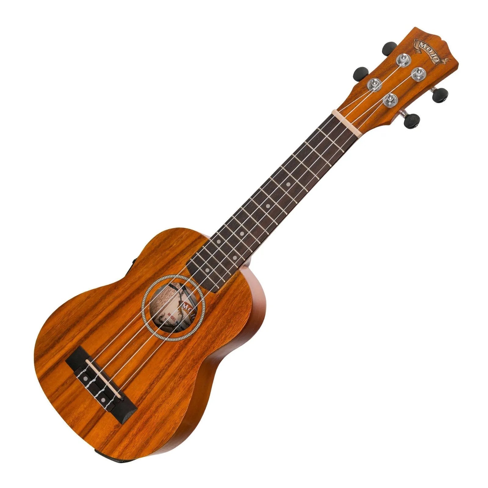 Mojo K20 Series All Koa Electric Soprano Ukulele with Built-in Tuner - Natural Satin — view 3