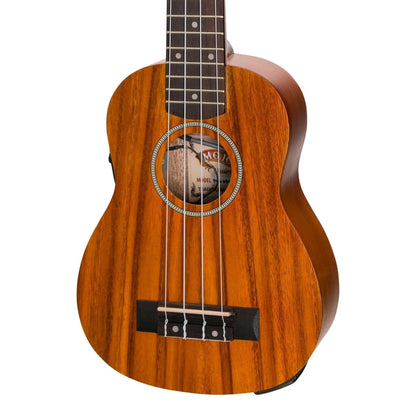 Mojo K20 Series All Koa Electric Soprano Ukulele with Built-in Tuner - Natural Satin — view 4