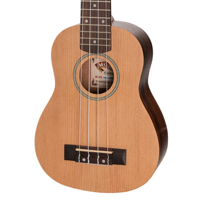 Mojo SZ40 Series Soprano Ukulele with Spruce Top and Rosewood Back & Sides - Natural Satin Finish — view 4