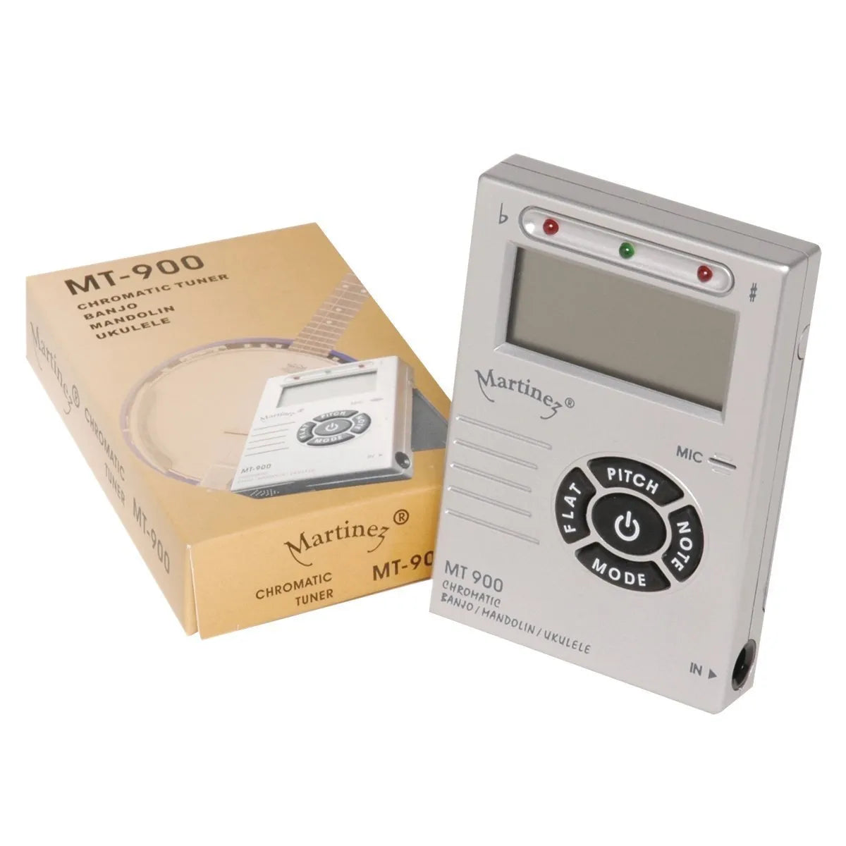 Martinez MT-900 Automatic Chromatic Tuner for Banjo, Mandolin, Ukulele with Built-in Microphone and Pitch Adjustment — view 2