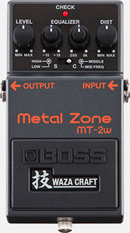 BOSS MT-2W Metal Zone WAZA CRAFT Distortion Pedal - Iconic Compact Effects for Heavy Tones