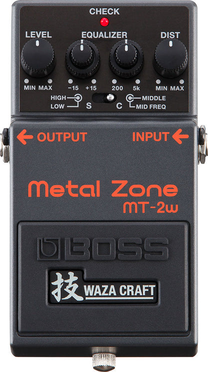 BOSS MT-2W Metal Zone WAZA CRAFT Distortion Pedal - Iconic Compact Effects for Heavy Tones — view 2