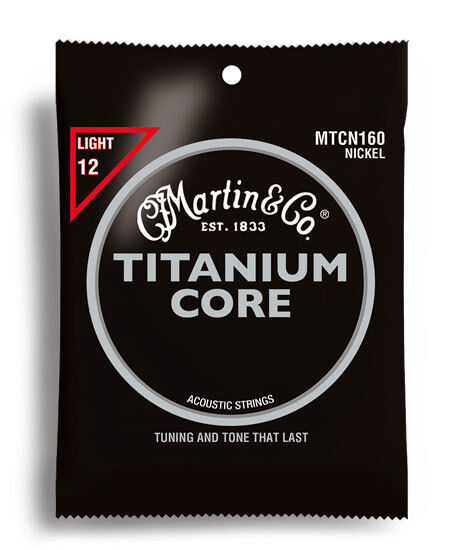 Martin Titanium Core Light Acoustic Guitar String Set MTCN160 (12-55)