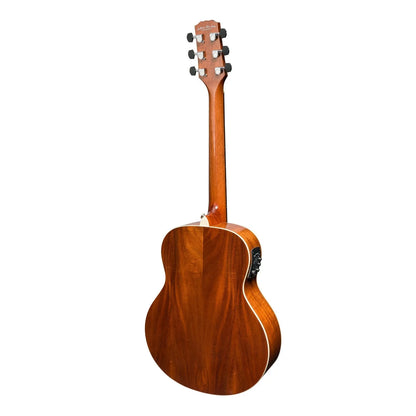 Martinez Southern Star Series Koa Solid Top Acoustic-Electric TS-Mini Guitar Natural Gloss MTT-8-NGL with Hardcase — view 2