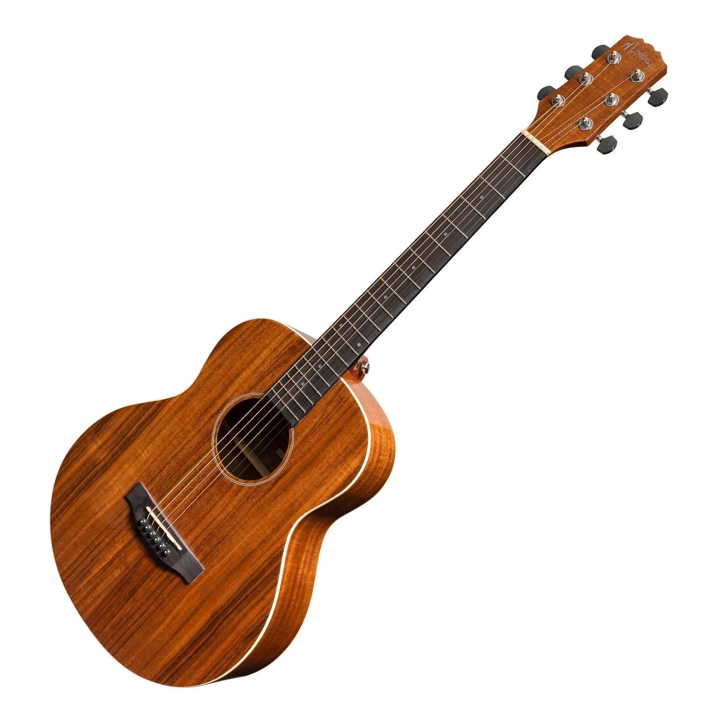 Martinez Southern Star Series Koa Solid Top Acoustic-Electric TS-Mini Guitar Natural Gloss MTT-8-NGL with Hardcase — view 3