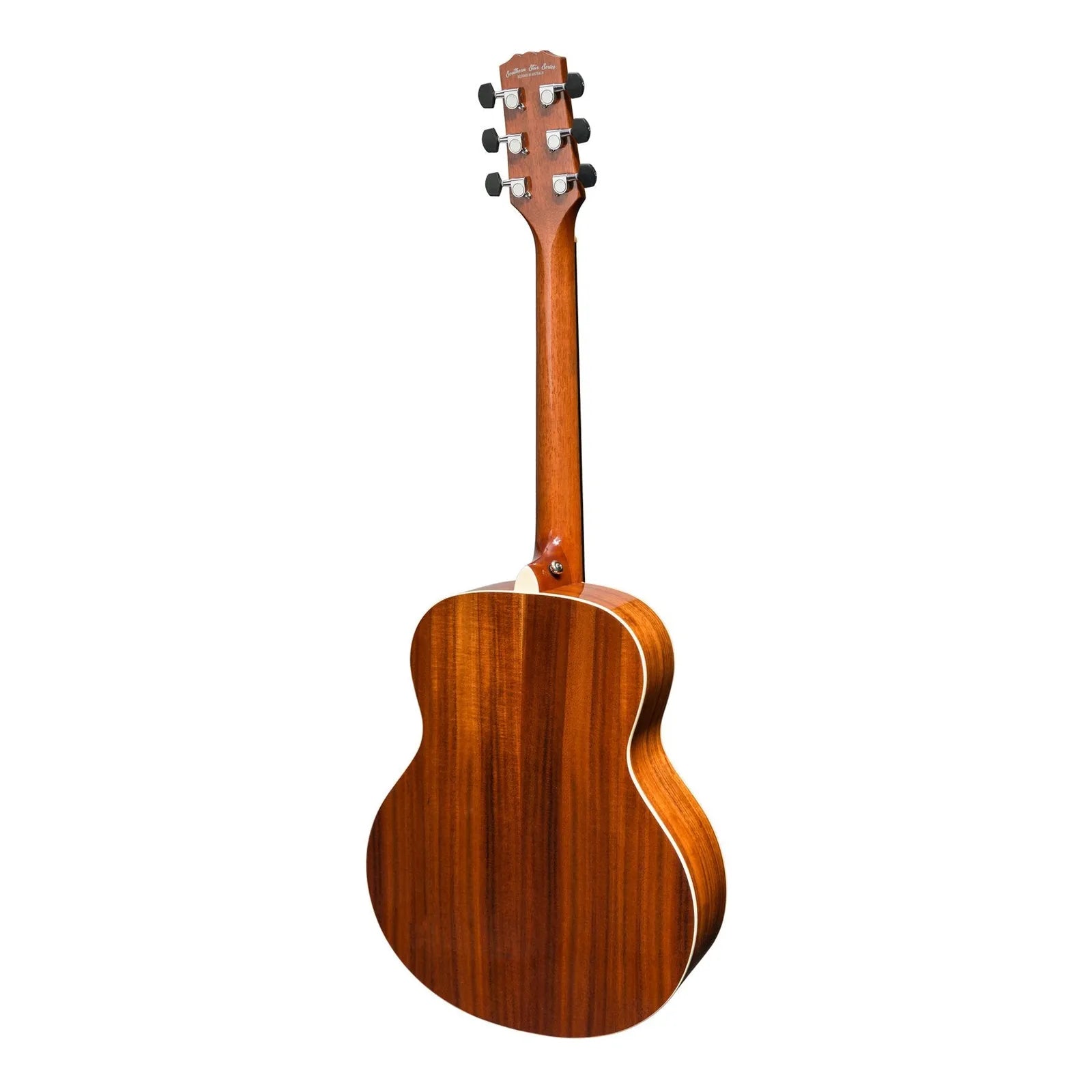 Martinez Southern Star Series Left Handed Koa Solid Top Acoustic-Electric TS-Mini Guitar Natural Gloss with Hardcase — view 2