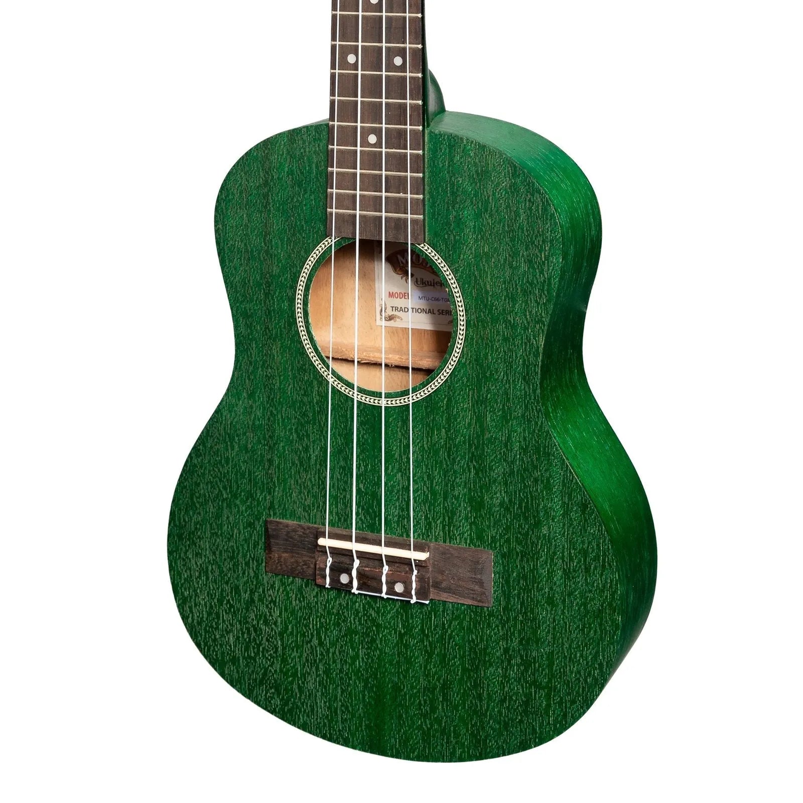 Mojo Colour Series Tenor Ukulele Green - MTU-C66-TGR, Meranti/Nato Construction, Rosewood Fingerboard, 4 Strings, Right Dexterity — view 4