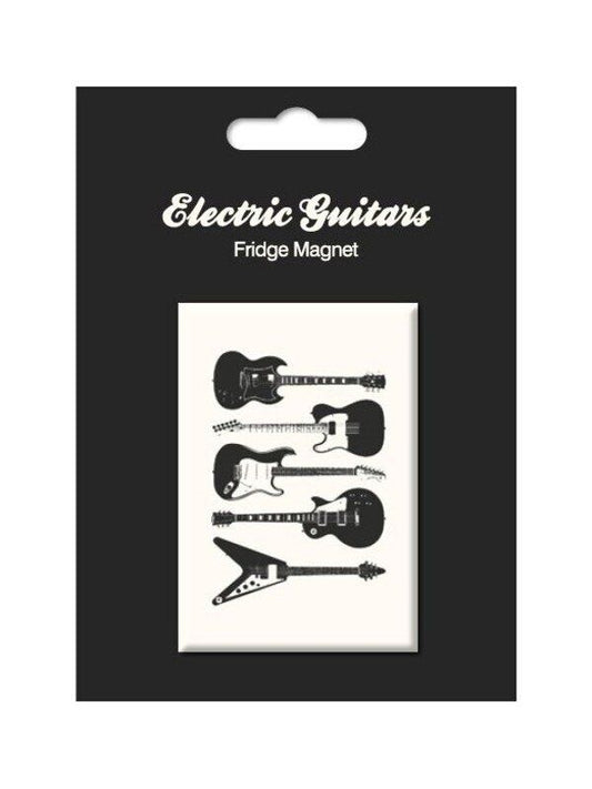Electric Guitars Vintage Fridge Magnet 8cm x 5cm Gloss Finish by My World