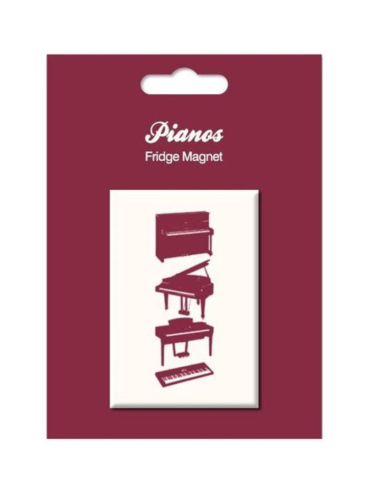 Pianos Vintage Fridge Magnet 8cm x 5cm Gloss Finish by My World