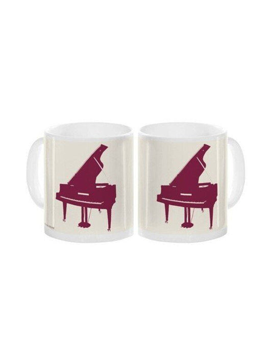 White Gloss Ceramic Piano Mug