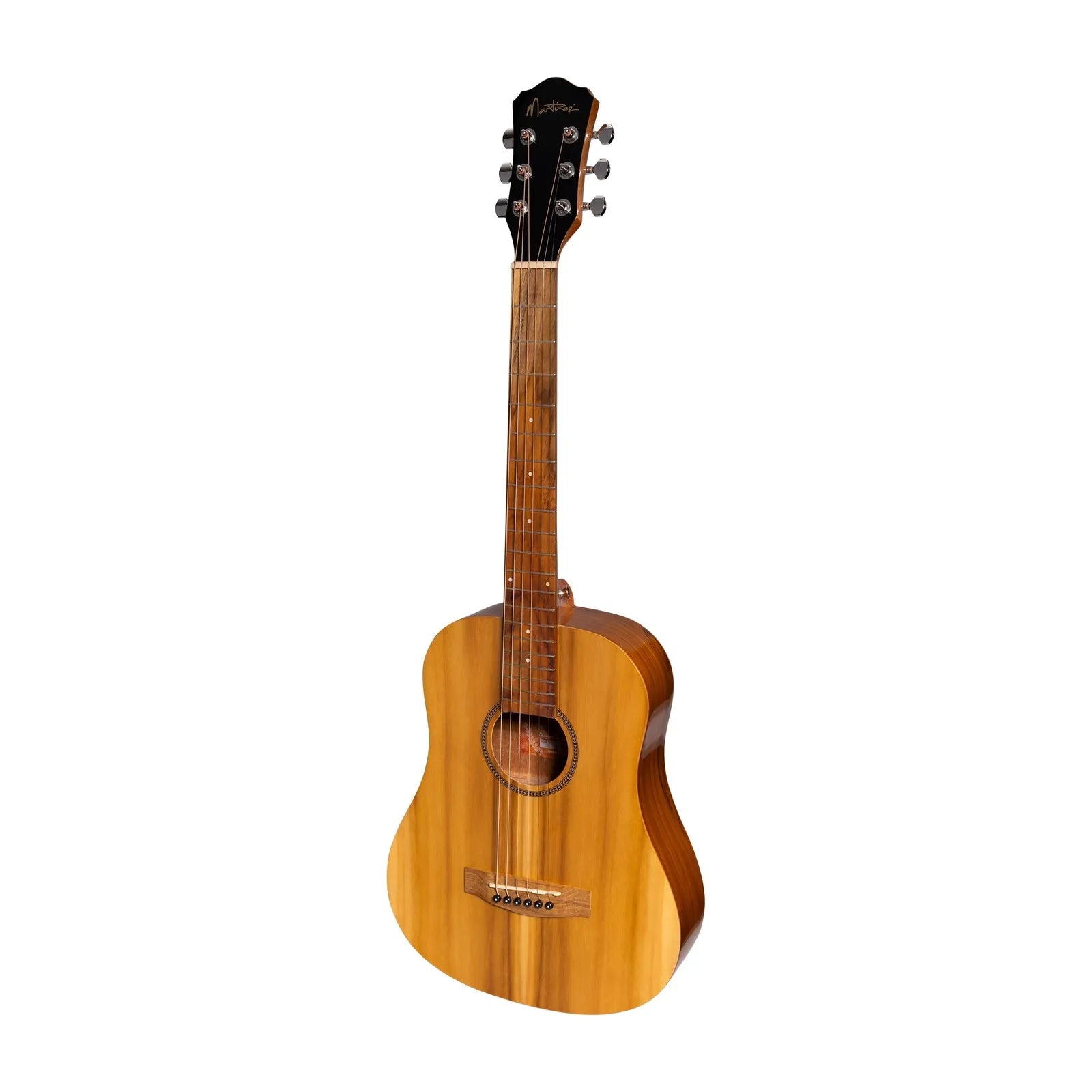 Martinez MZ-BT2G-JTK Babe Traveller Acoustic Guitar Natural Gloss Jati-Teakwood 6-String