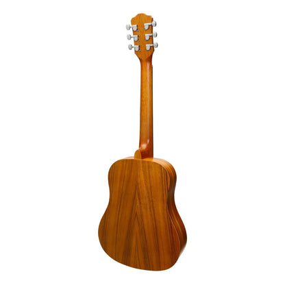 Martinez MZ-BT2L-KOA Left Handed Acoustic Babe Traveller Guitar - Koa, 6 Strings, Natural Finish, Compact Dreadnought Shape — view 2