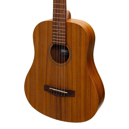 Martinez MZ-BT2L-KOA Left Handed Acoustic Babe Traveller Guitar - Koa, 6 Strings, Natural Finish, Compact Dreadnought Shape — view 4