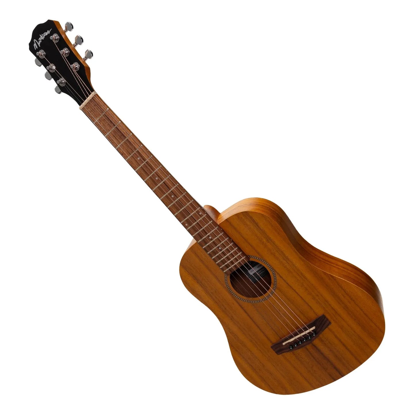 Martinez MZ-BT2L-KOA Left Handed Acoustic Babe Traveller Guitar - Koa, 6 Strings, Natural Finish, Compact Dreadnought Shape — view 3