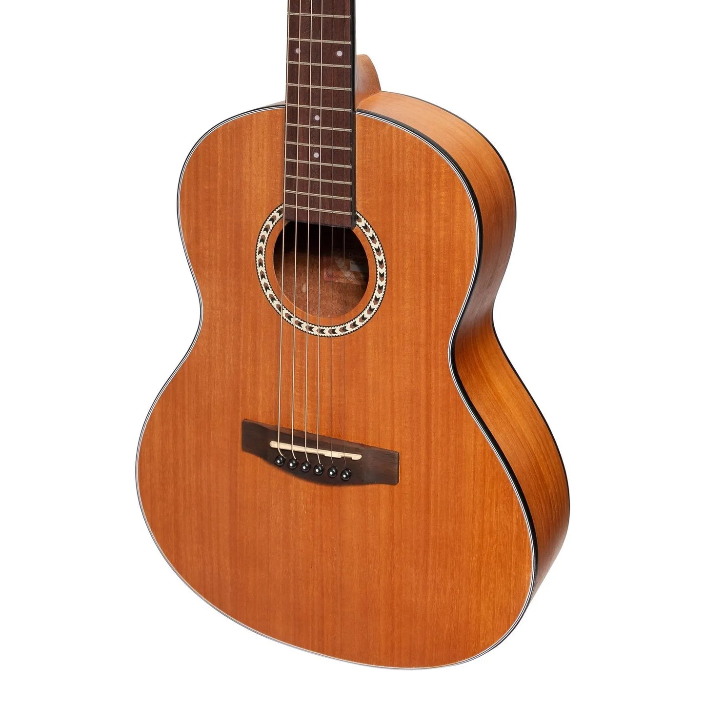 Martinez MZ-LM2-MAH 'Little-Mini' Folk Guitar - Mahogany, 6 Strings, Natural, Right-Handed, 23" Scale Length, Acoustic, Compact Design — view 4