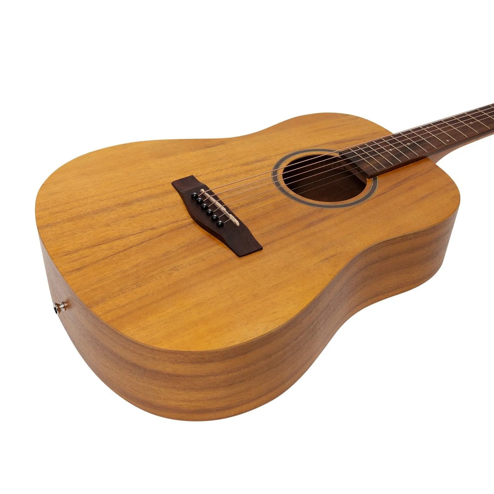 Martinez MZ-MT2-KOA Middy Traveller Acoustic Guitar Natural Koa 6 String — view 6