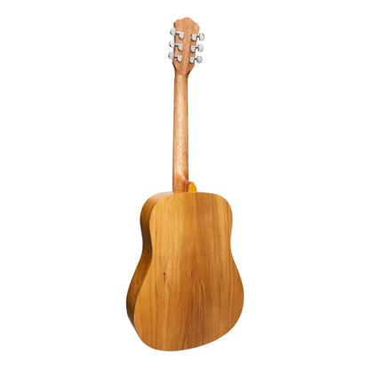 Martinez MZ-MT2L-JTK Left Handed Acoustic Middy Traveller Guitar - Jati-Teakwood — view 2