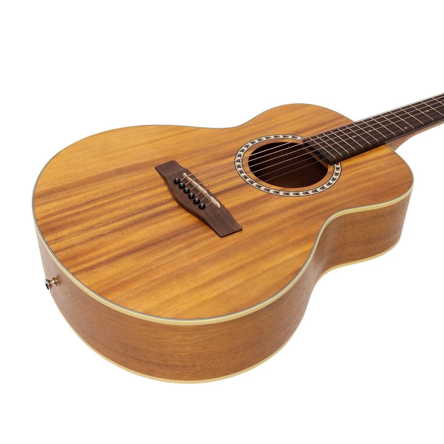 Martinez MZ-SS2-KOA Short Scale Acoustic Guitar Mini Body Natural 6 Strings — view 6