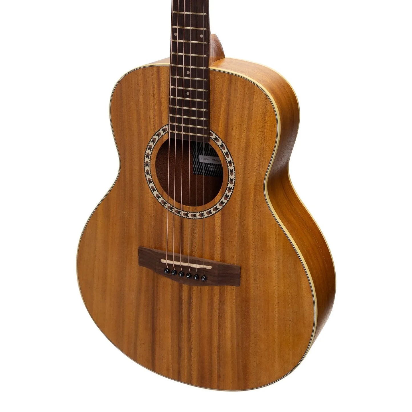 Martinez MZ-SS2-KOA Short Scale Acoustic Guitar Mini Body Natural 6 Strings — view 4
