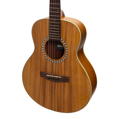 Martinez MZ-SS2-KOA Short Scale Acoustic Guitar Mini Body Natural 6 Strings — view 4