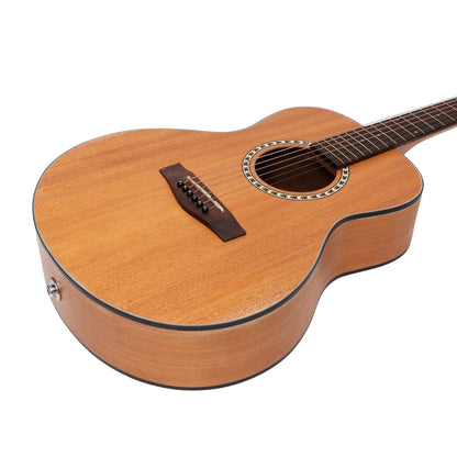 Martinez MZ-SS2-MAH Short Scale Acoustic Guitar - Mini Body, Mahogany, 23.5" Scale, Right-Handed, 6 Strings, Natural Finish — view 6
