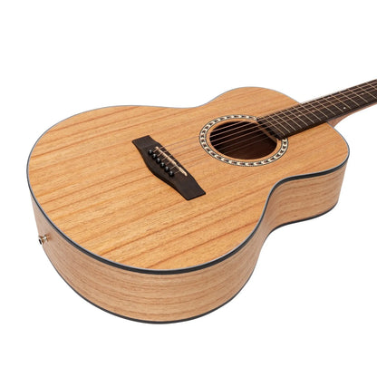 Martinez MZ-SS2-MWD Acoustic Short Scale Guitar - Mini Body, Mindi-Wood, 23.5" Scale, Natural, Right-Handed, 6 Strings — view 6