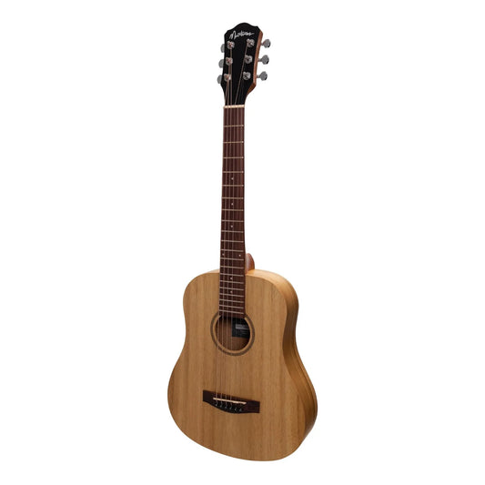 Martinez MZP-BT2-ASTN Acoustic-Electric Babe Traveller Guitar Natural Acacia 6-String 23" Scale